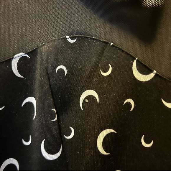 Gothic Hot Topic Black and White Crescent Moon Dress - Picture 8 of 9